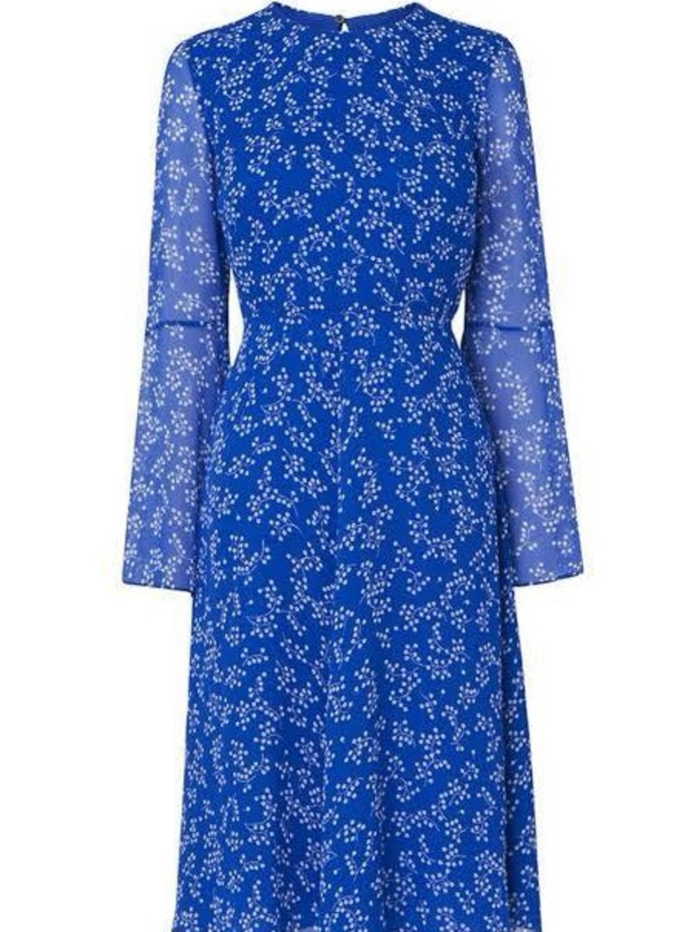 NEW L.K. Bennett Blue Silk Cecily Dress US 8 - Picture 1 of 5